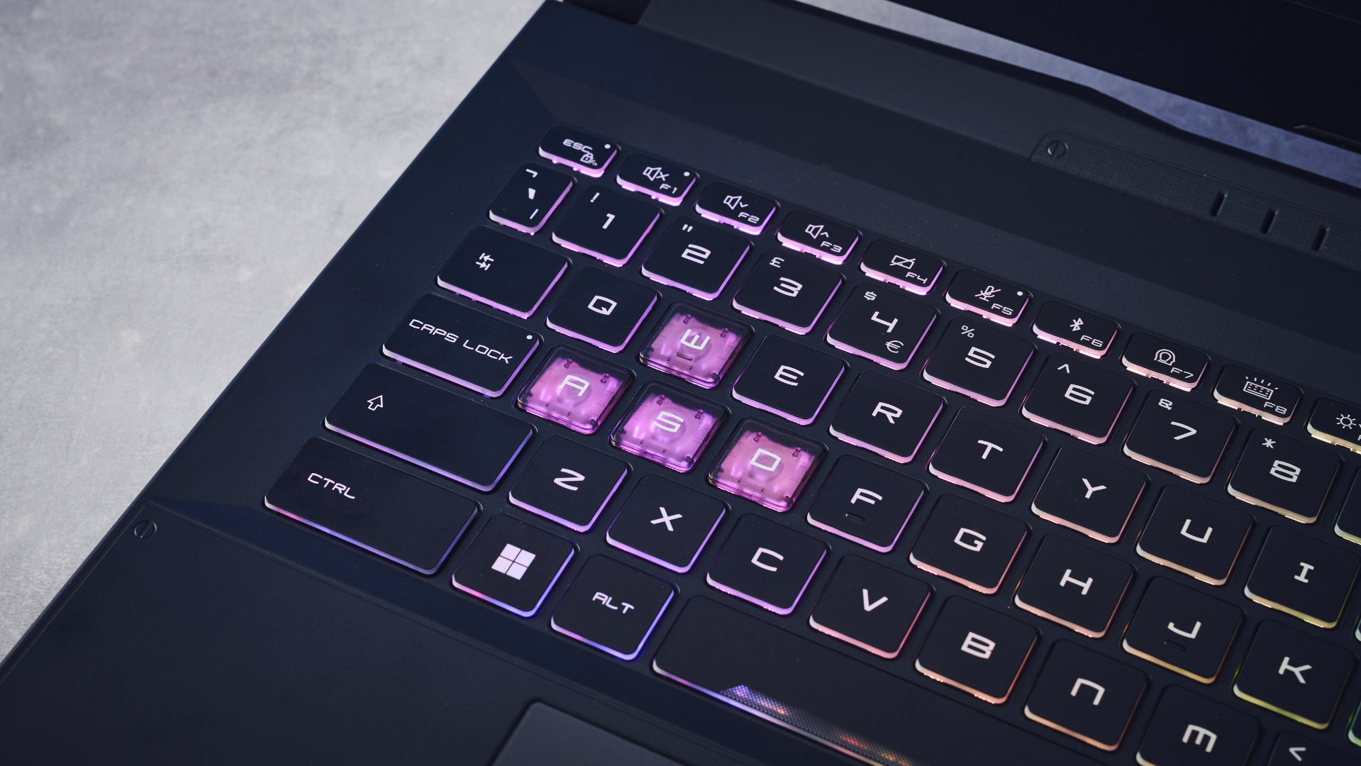 A black MSI Katana 15 HX B14W gaming laptop
