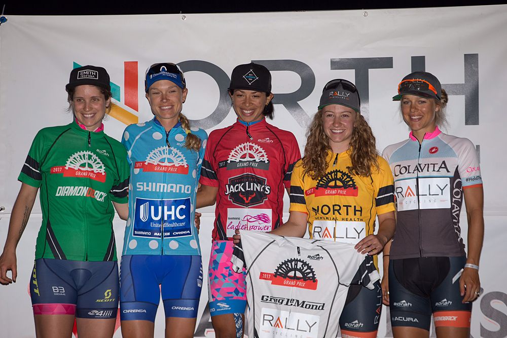 The women's jersey holders