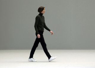 Phoebe Philo walks the runway during the Celine Ready to Wear Autumn/Winter 2011/2012 show during Paris Fashion Week on March 6, 2011 in Paris, France.