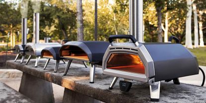 An Ooni pizza oven outdoors
