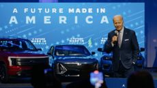 President Joe Biden promotes electric vehicles
