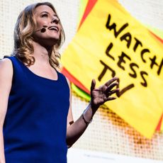 Lady speaker at TEDWomen Conference