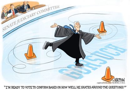 Political Cartoon U.S. Gorsuch Supreme Court Confirmation hearings