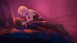 Gwen and Peter in Spider-Man: Across the Spider-Verse