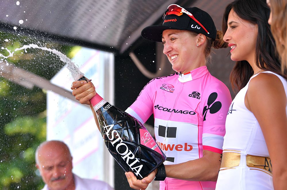 Leah Kirchmann (Sunweb) leads the Giro Rosa