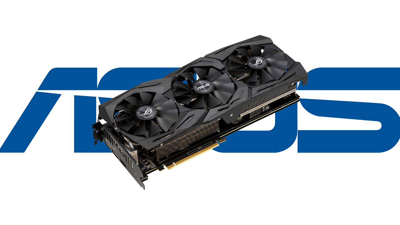 An RTX GPU in front of the Asus logo