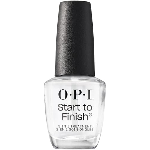 Opi Start to Finish | 3-In-1 Nail Polish Treatment, Base Coat, Top Coat, Nail Strengthener | Vitamin a &amp;amp; E, Vegan Formula