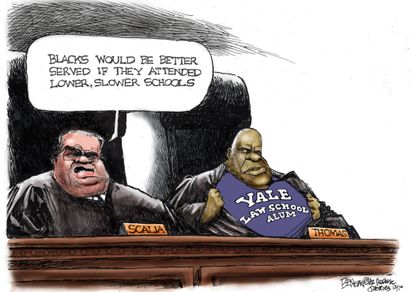 Editorial cartoon U.S. Antonin Scalia Racism