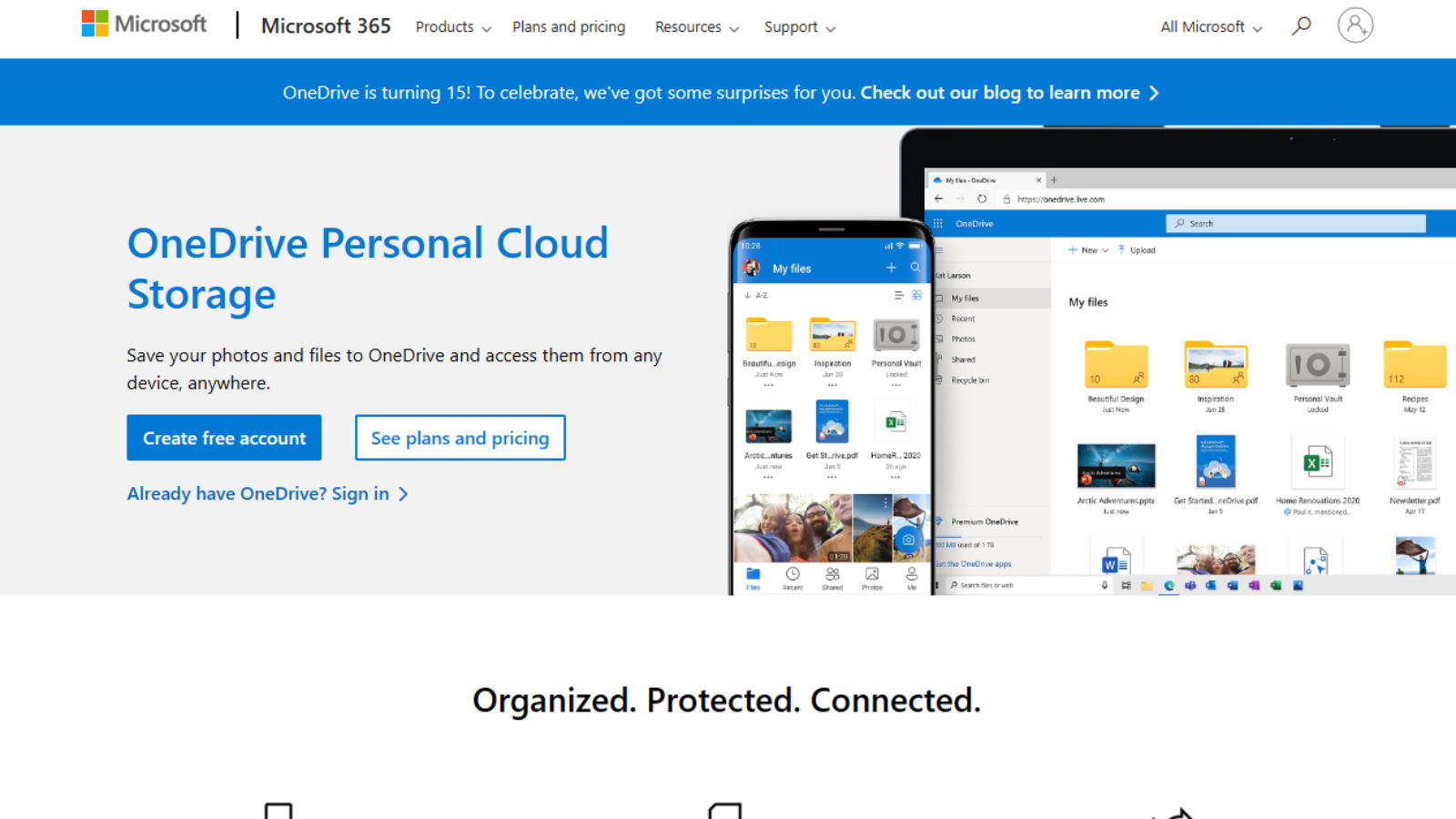 Microsoft OneDrive Cloud Storage and File Sharing