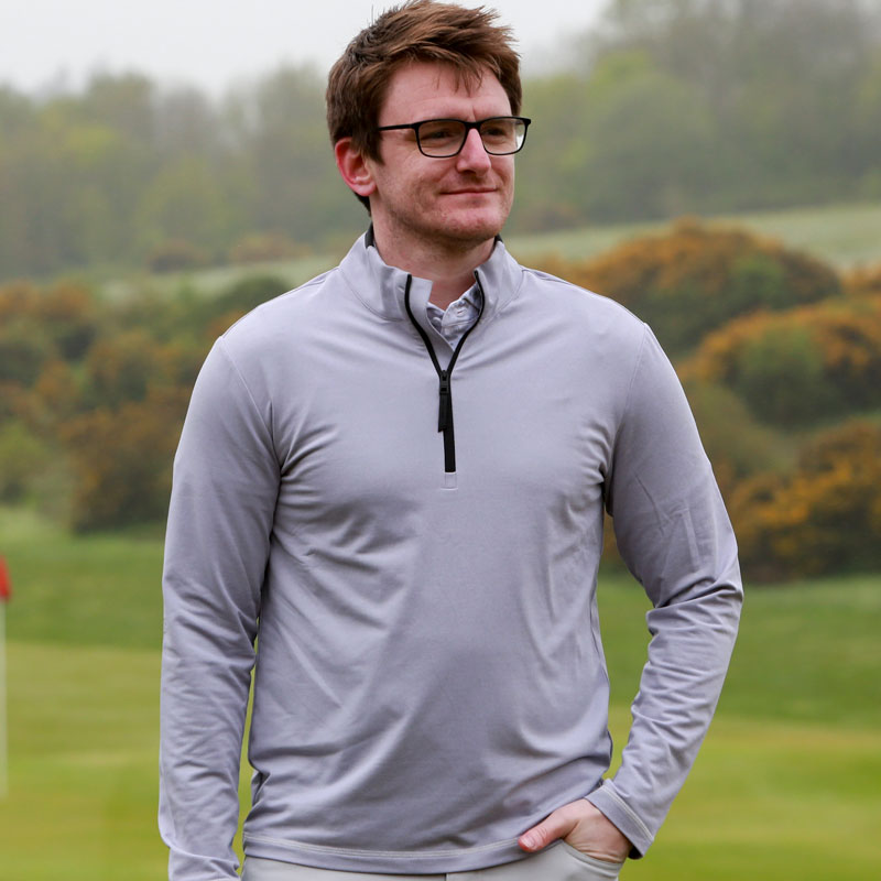 G/FORE Brushed Back Tech Quarter Zip