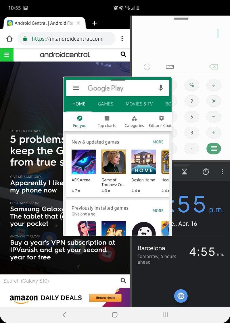 How to multitask using two or more apps on the Galaxy Fold | Android ...