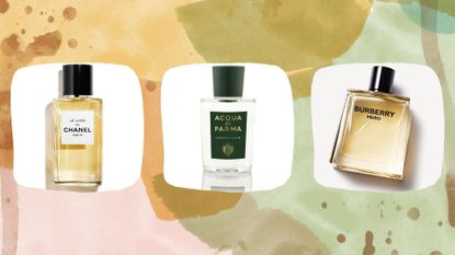 Three of the best mens colognes by Chanel, acqua di parma and burberry 
