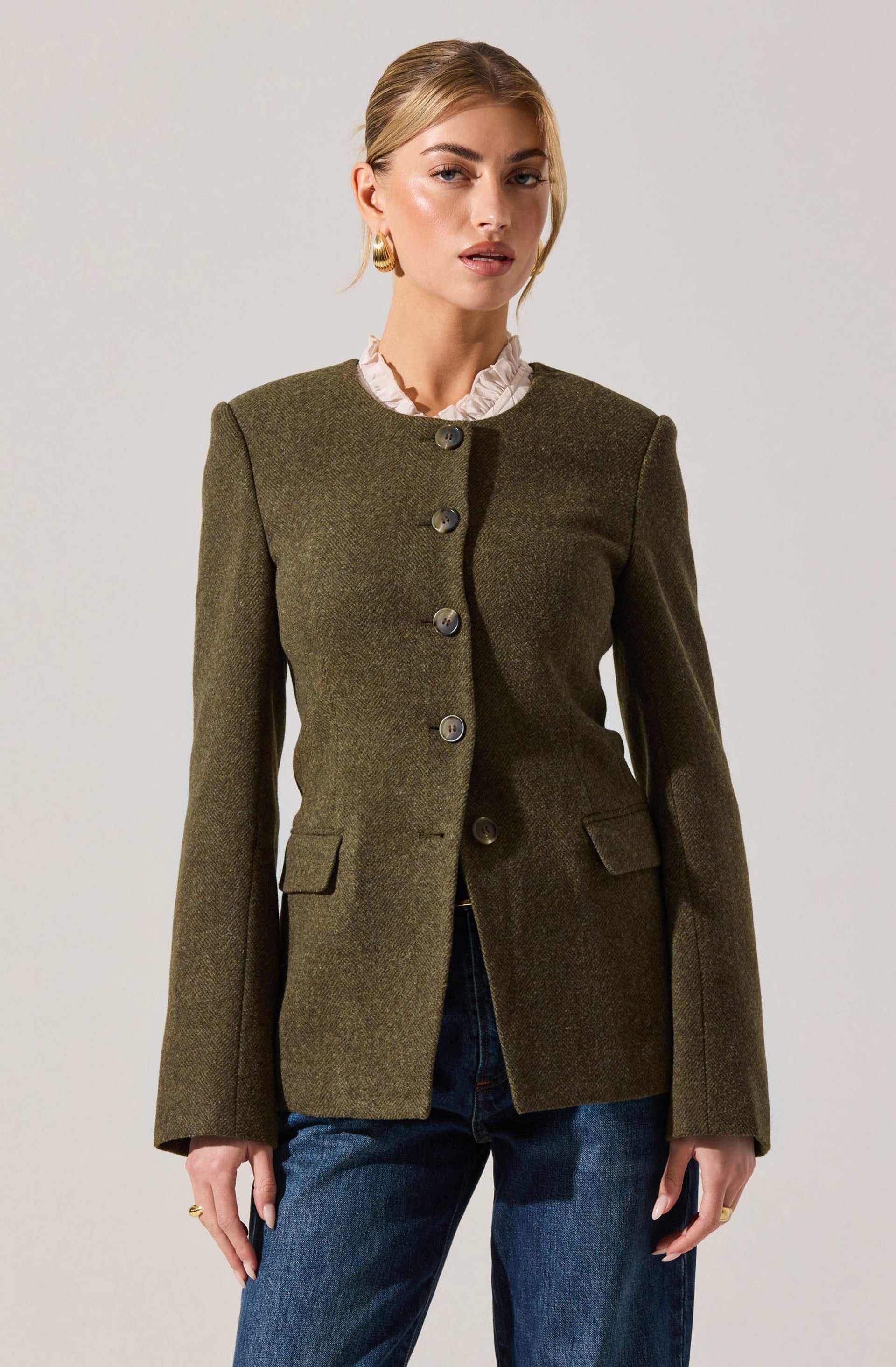 Bellmere Blazer Jacket - Olive / Xs