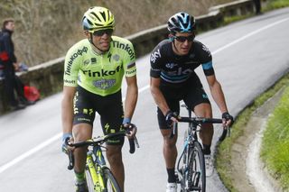 Alberto Contador and Sergio Henao on stage five of the 2016 Tour of The Basque Country