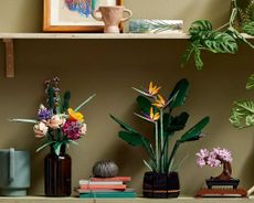 LEGO Flowers Bouquet and LEGO Bird of Paradise plant on side