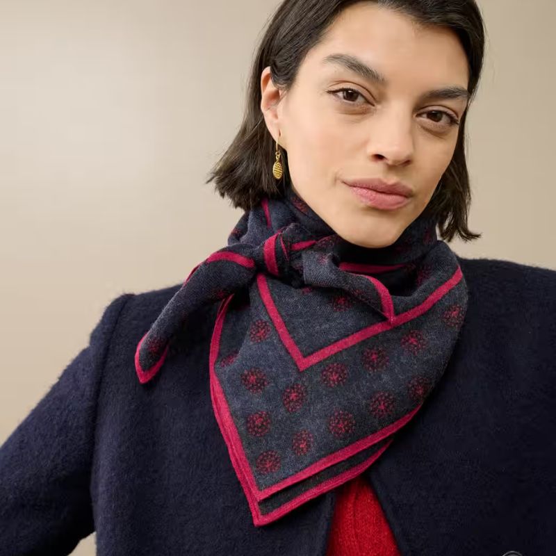 Brora Wool Square on model