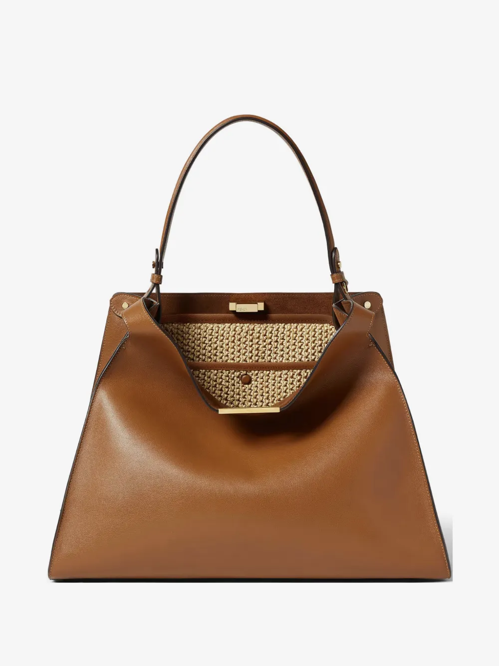 Fendi Medium Peekaboo Way Leather Tote Bag | Os