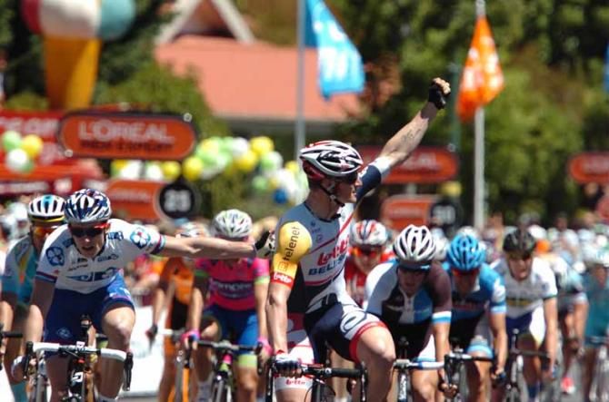 Andre Greipel (Lotto Belisol) was quickest in Lobethal at the Tour Down Under.