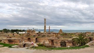 Carthage is another famous site in Tunisia. The Romans destroyed it in 146 B.C. but rebuilt it a century later and it would have flourished around the time that the Sousse catacombs were in use. 