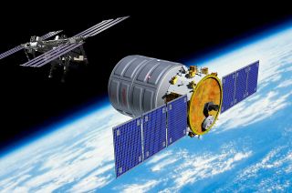 Artist's Rendition of Orbital Sciences' Cygnus Cargo Spacecraft