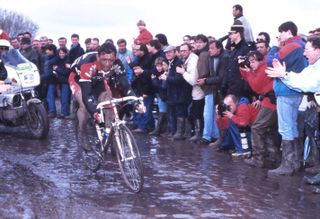Andrei Tchmil attacked from distance to win the 1994 Paris-Roubaix.