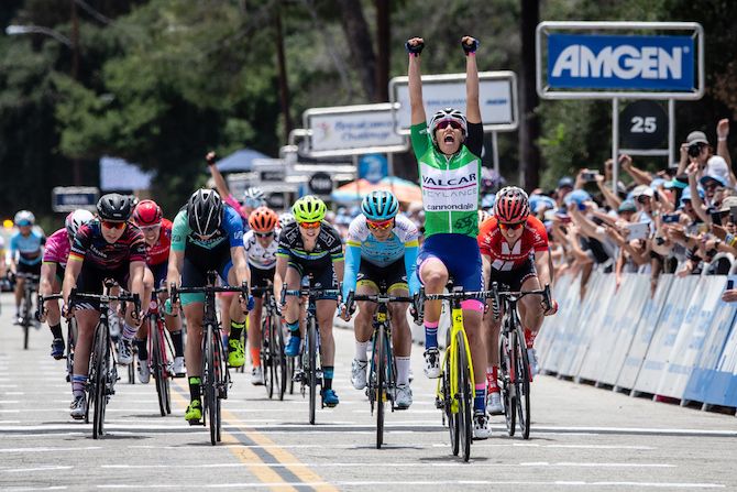 Elisa Balsamo (Valcar-Cylance Cycling) wins stage 3 of the 2019 Tour of California Women's Race