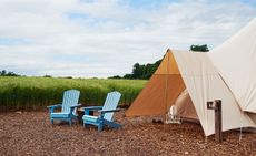 Bell tents at Soho Farmhouse, Oxfordshire, England