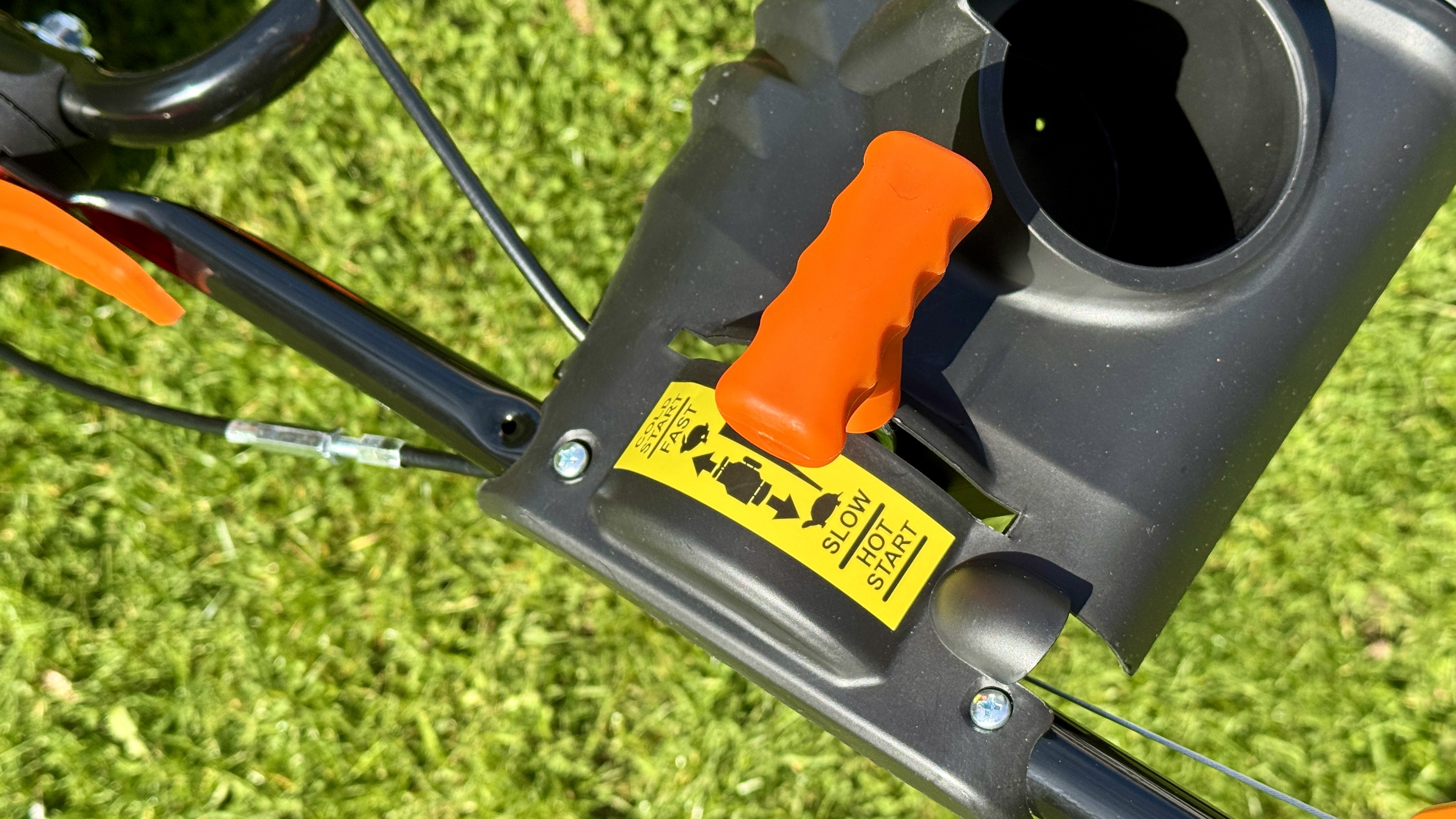 Vonhaus 171cc Petrol Lawn Mower being used on lawn