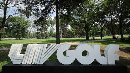 LIV Golf Branding at the course in Mexico