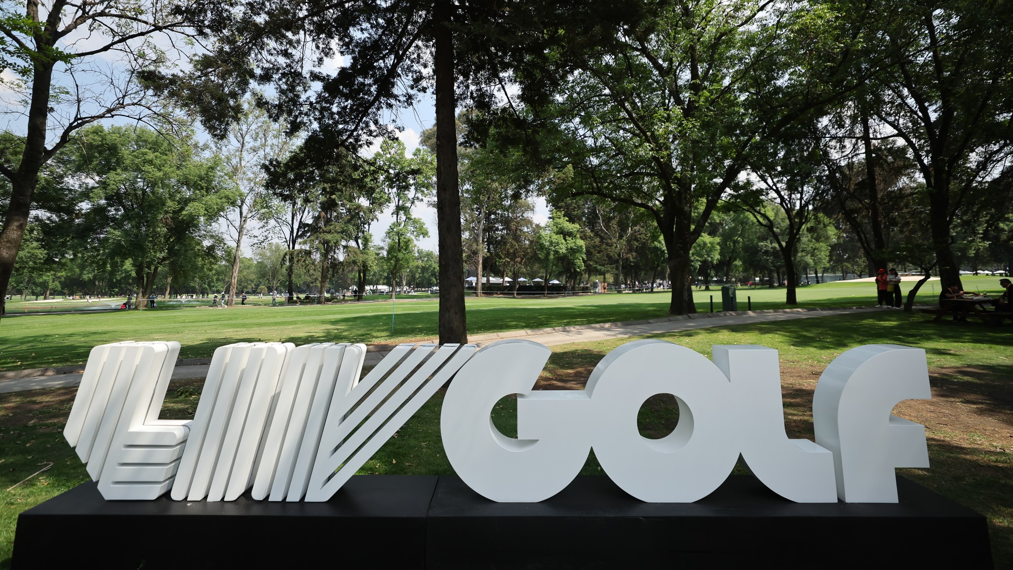 LIV Golf Branding at the course in Mexico