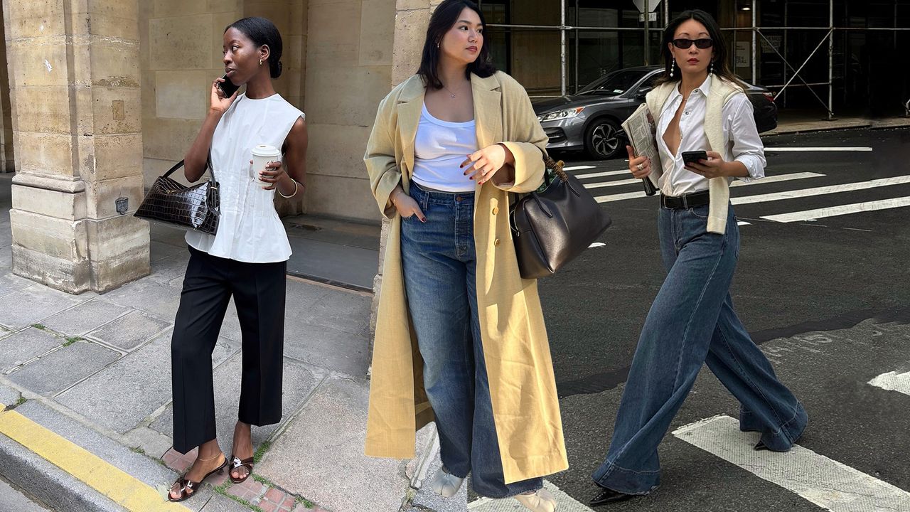 Three women wearing spring-ready outfits