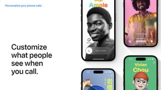 iOS 17 contact posters showing portraits and Memoji