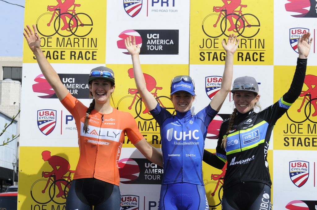 The stage 2 podium