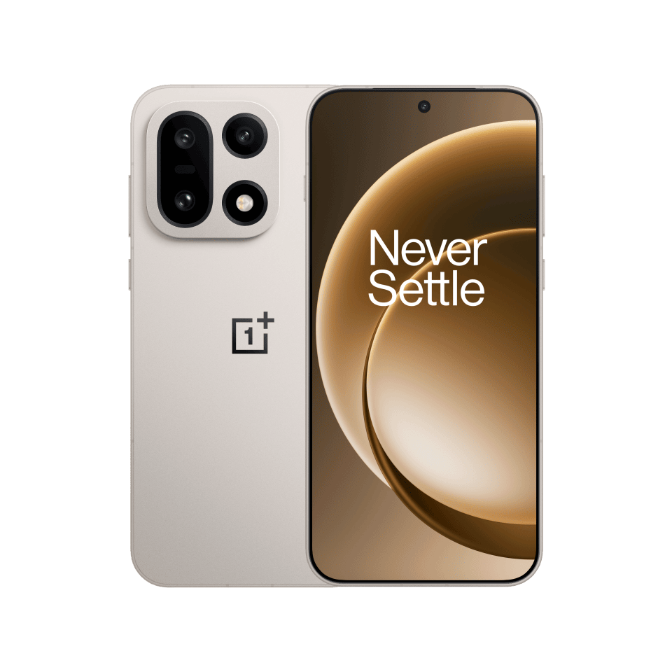 OnePlus 15 in Sand Storm colorway