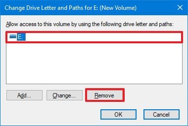 Disk Management unmount drive