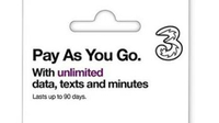 Three Unlimited 90 Day Pay As You Go Sim