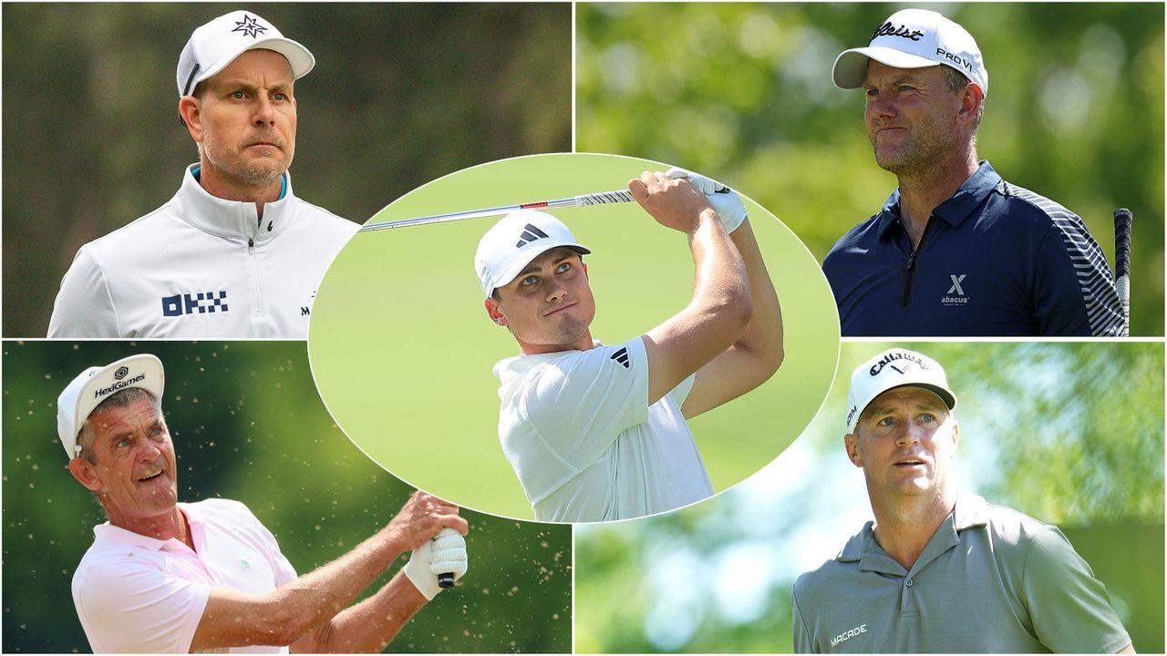 Ludvig Aberg in the middle with Henrik Stenson, Robert Karlsson, Jesper Parnevik and Alex Noren