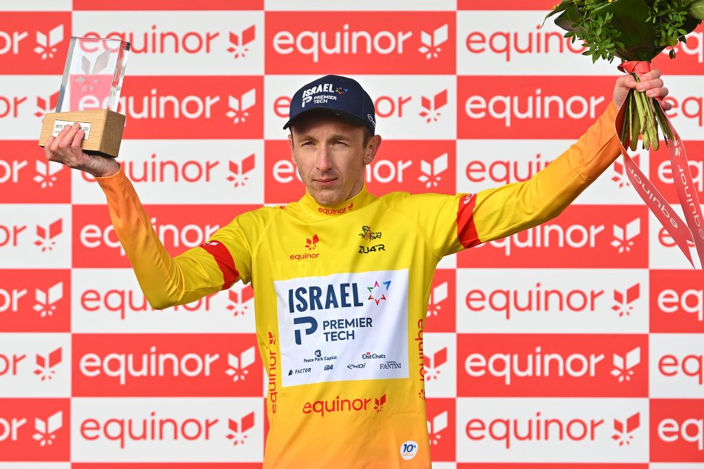 A shivering Stephen Williams (Israel-Premier Tech) takes over the leader&rsquo;s jersey after stage 3