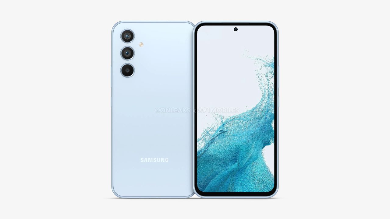 Galaxy A54 renders in white