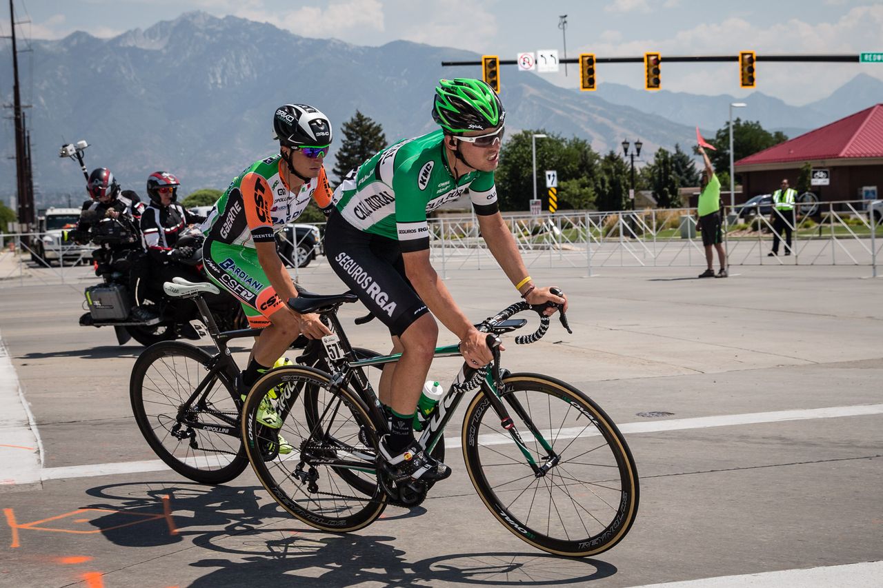 Gonzalo Serrano (Caja Rural - Seguros RGA) and Lorenzo Rota (Bardiani CSF)