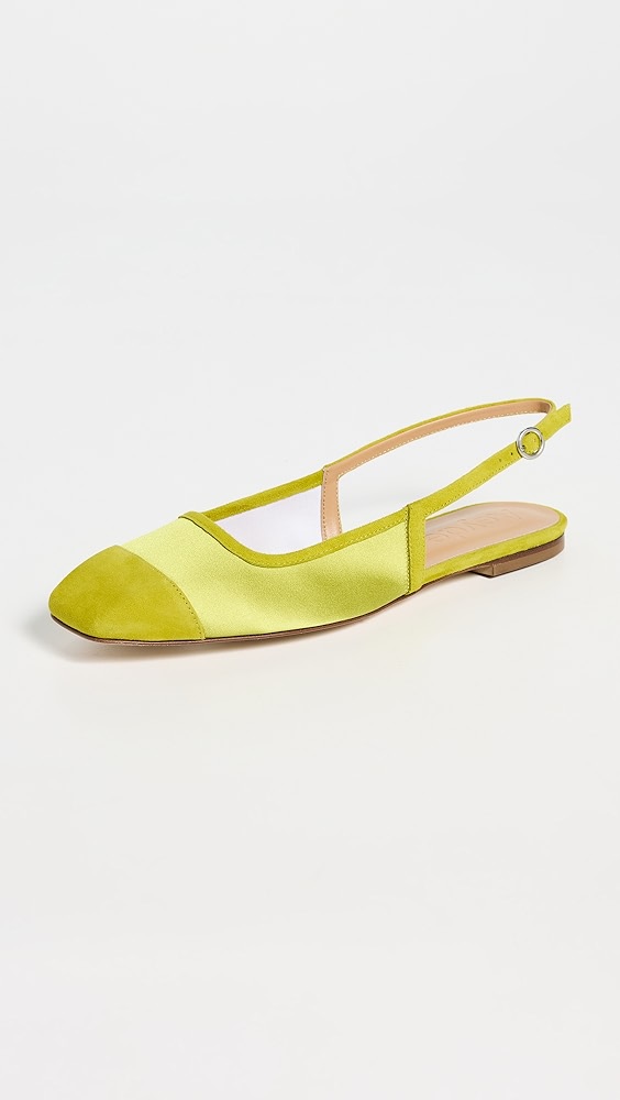 Aeyde Geraldine Satin Suede Cap Flats