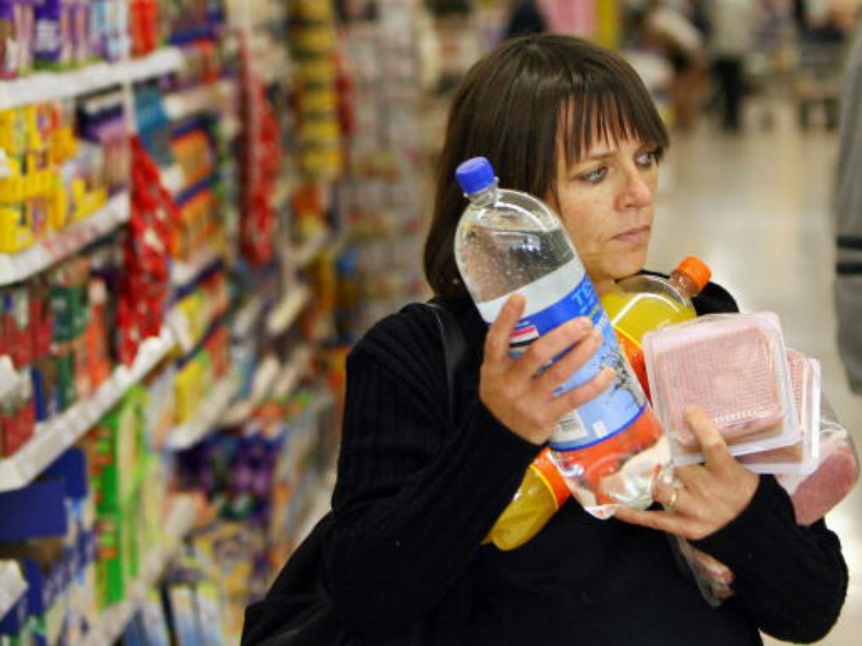 A woman shopping