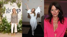 L-R: Self-care guru Gwyneth Paltrow at a Live Episode Of The goop Podcast in Beverly Hills, California, Beyoncé celebrates the launch of her hair care line CÉCRED in Los Angeles, California, Davina McCall attends The Lady Garden Gala 10th anniversary at The OWO in London, England. 