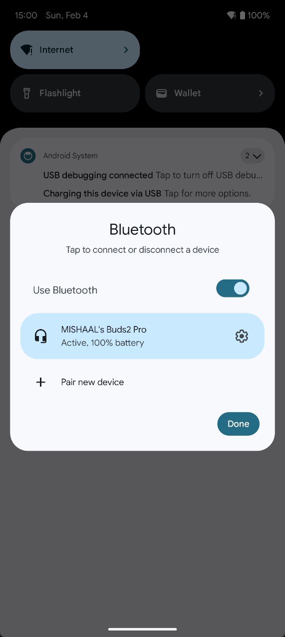 Bluetooth pop-up dialog in Android 14 QPR2