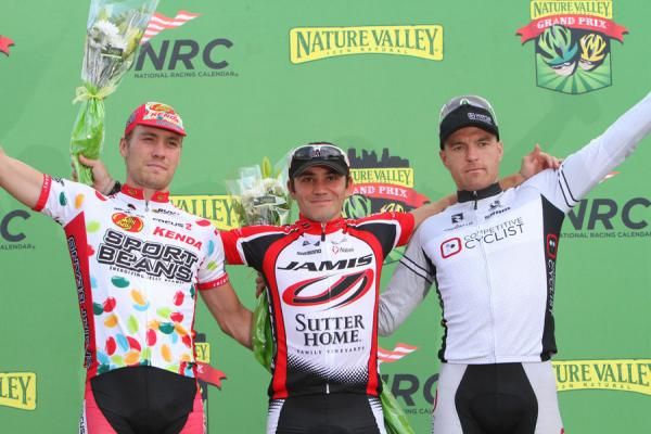The men's stage 5 podium