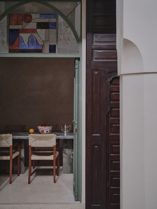 Dining space at Rosemary riad in Marrakech