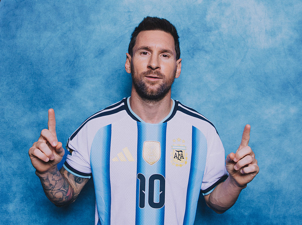 Lionel Messi #10 of Argentina poses for a portrait during the official FIFA World Cup 2026 portrait session on June 11, 2026 in Kansas City, Kansas