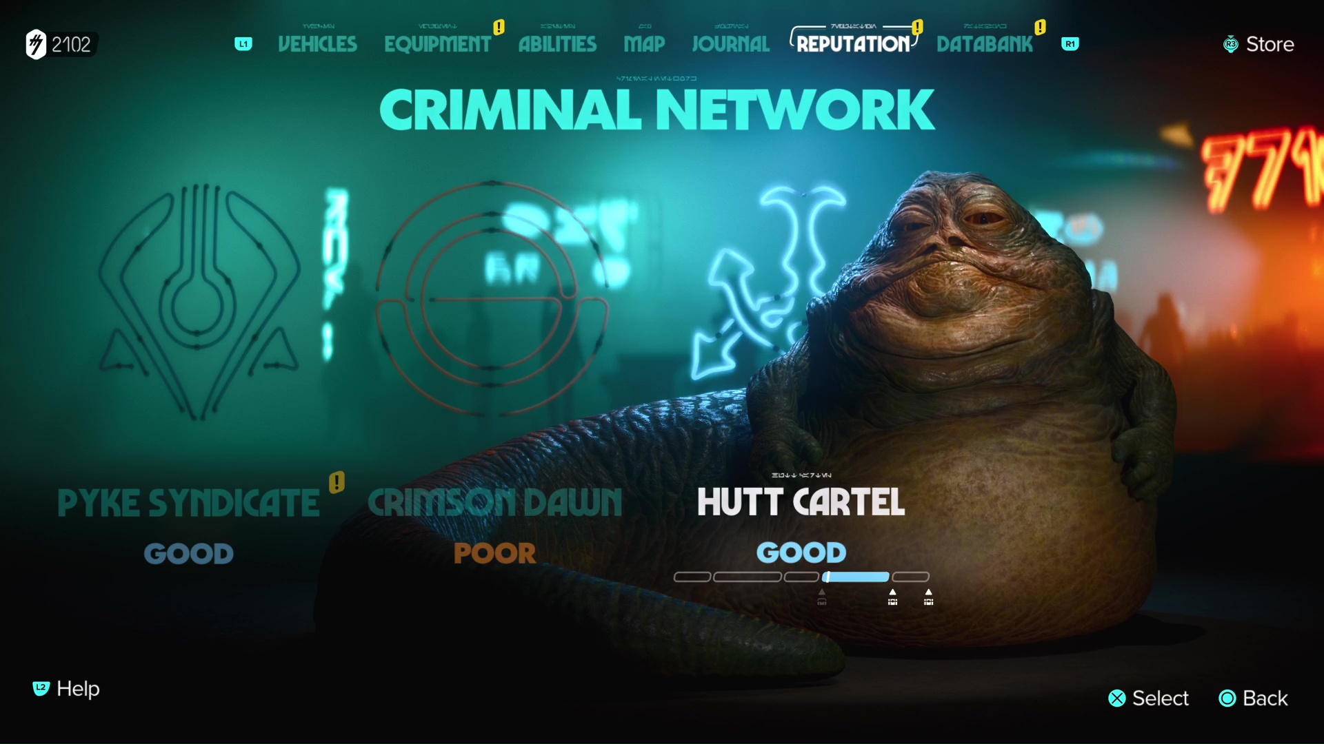 The Star Wars Outlaws factions in Kay's criminal network