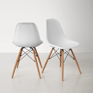 white eames-inspired side chair