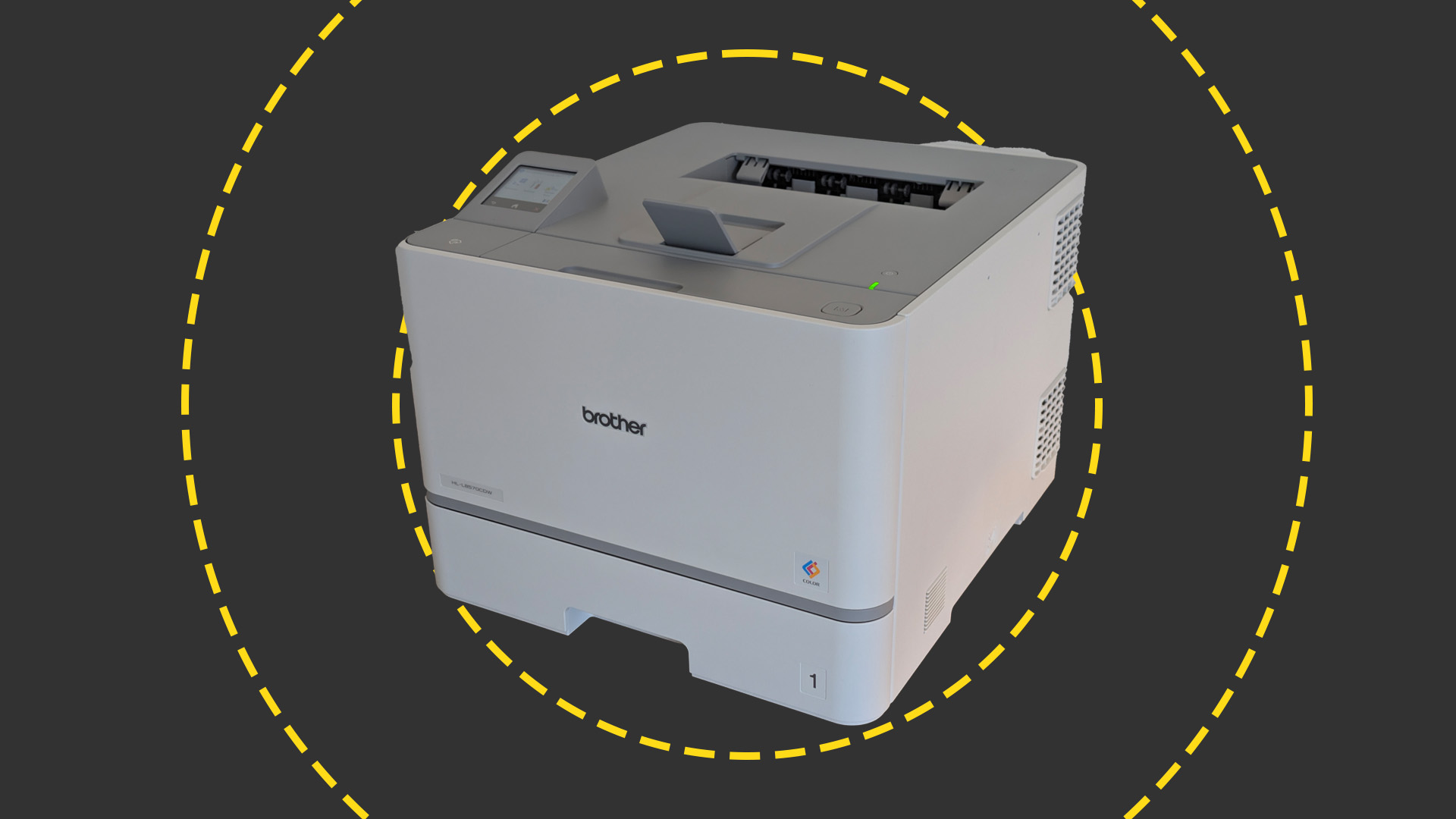 The Brother HL-L8570CDW printer on the ITPro background